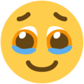 🥹 as drawn by Twemoji